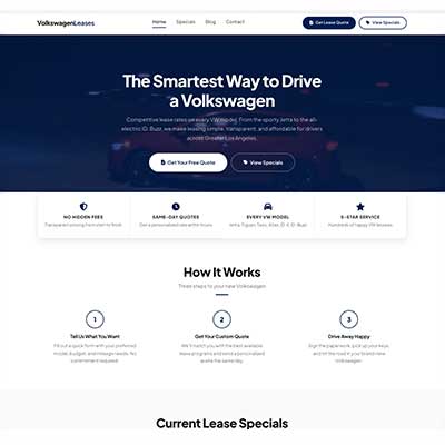 New Website Volkswagen Leases
